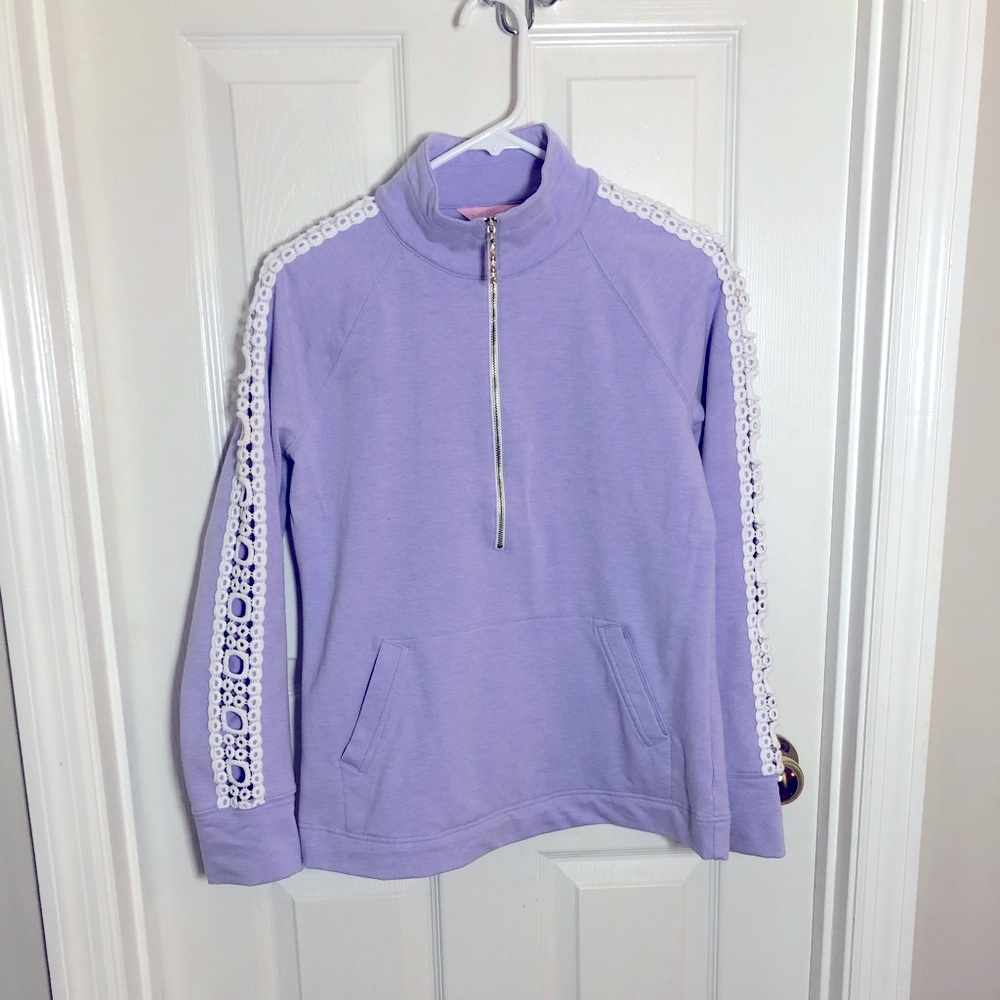 Lilly Pulitzer Lace Skipper Popover in Lilac Verbena Size Small